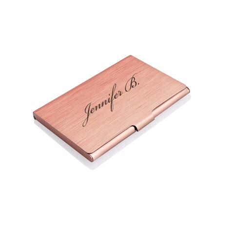 rose gold business card holder.